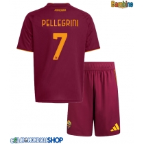 Maglie da calcio AS Roma Lorenzo Pellegrini #7 Prima Maglia Bambino 2025-26 Manica Corta (+ Pantaloni corti)